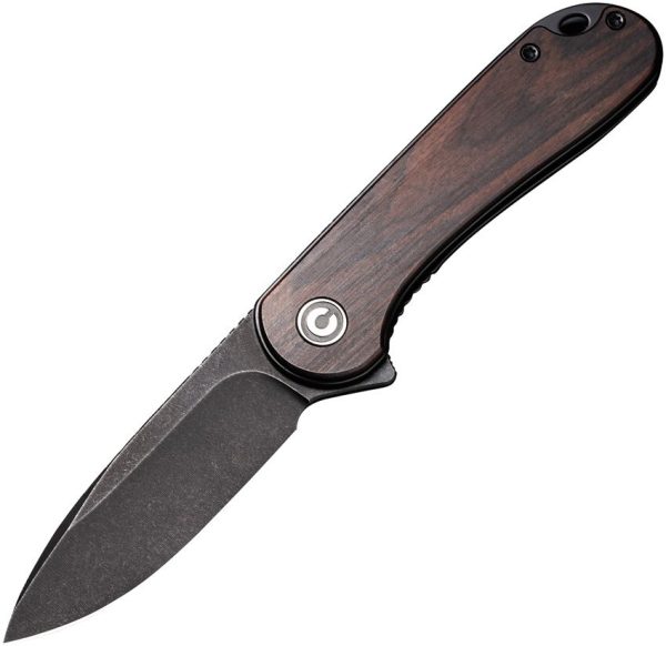 CIVC907W.jpg Civivi Elementum Linerlock - Black Stonewash D2 Ebony Wood