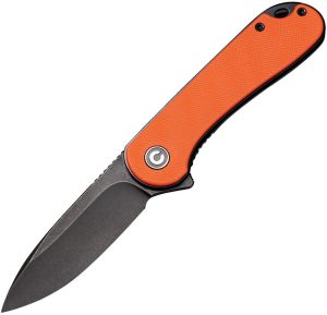 Civivi Elementum Linerlock - Black Stonewash D2 Orange G10