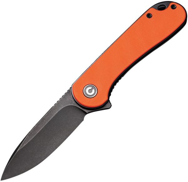 CIVC907Y.jpg Civivi Elementum Linerlock - Black Stonewash D2 Orange G10