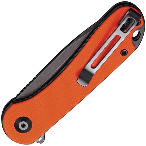 CIVC907Y_add_01.jpg Civivi Elementum Linerlock - Black Stonewash D2 Orange G10