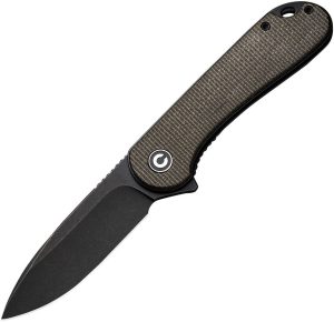 Civivi Elementum Linerlock - Black Stonewash D2 Green Canvas Micarta
