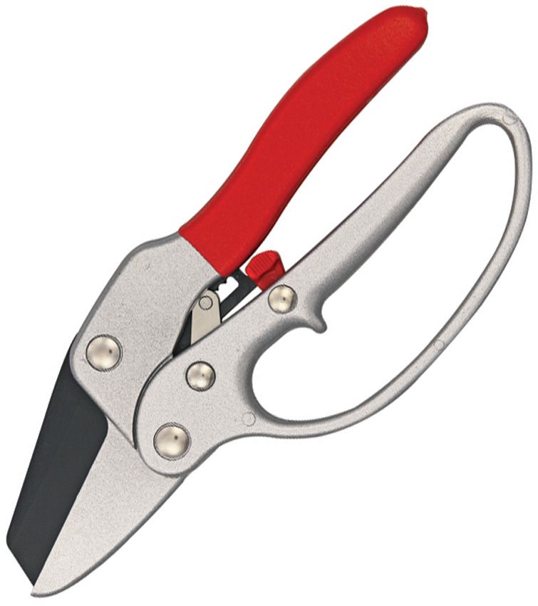 Clauss Heavy Duty Ratchet Pruner 8.25in - Red Handle