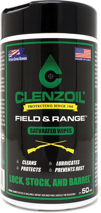 Clenzoil Field and Range Wipes 50 Count - Rust Prevention