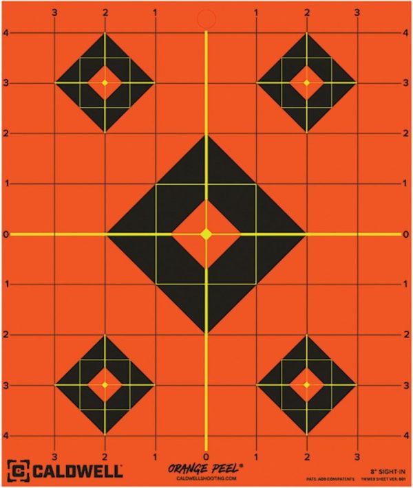 Caldwell Target 8in 5 Pack - Adhesive Reactive Shooting Targets