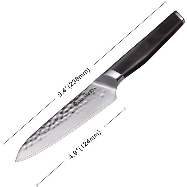 Coolhand Utility Knife Ebony - Hammered 440C Blade