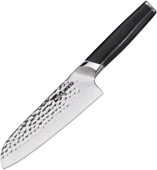 Coolhand Santoku G10 Handle - 7in Hammered 440C