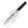Coolhand Santoku G10 Handle - 7in Hammered 440C