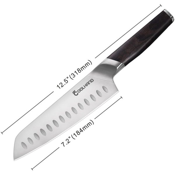 Coolhand Santoku Ebony - 7in Satin 1.4116 Blade
