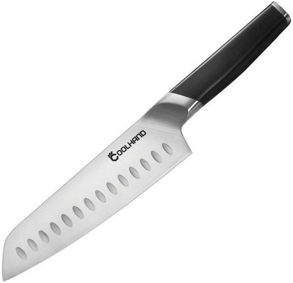 Coolhand Santoku G10 Black Handle Knife