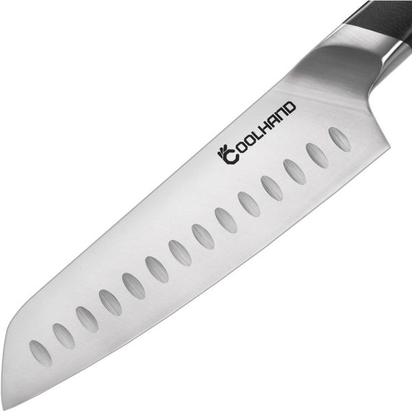 Coolhand Santoku G10 Black Handle Knife