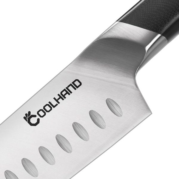 Coolhand Santoku G10 Black Handle Knife