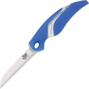 Camillus Cuda Serrated Net Knife - 3.25in Titanium Bonded Blade