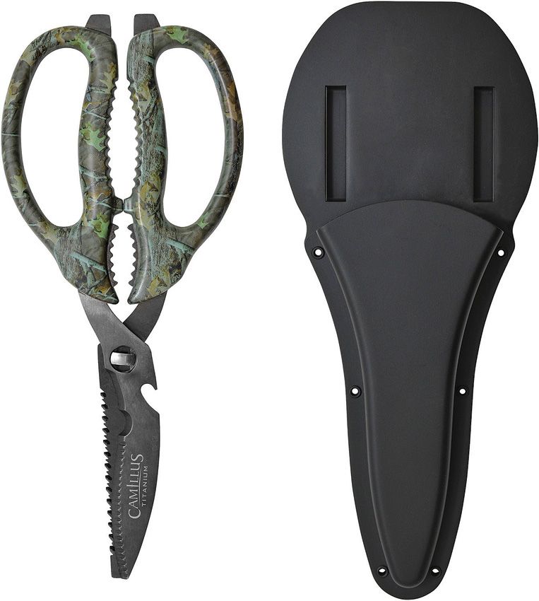 Camillus Game Shear 8.88" Black Titanium Coated Blades Camo