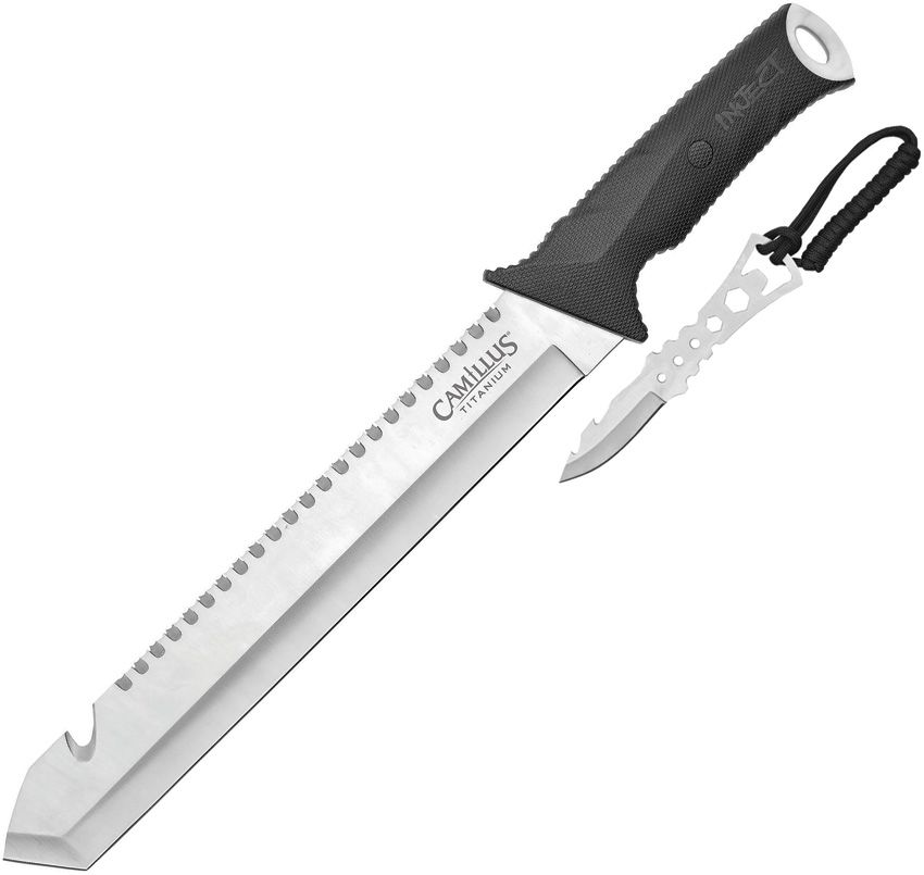 Camillus Carnivore Inject 12" Sawback Machete with Trimming Knife