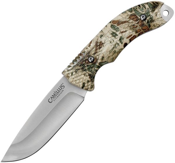 CM19832.jpg Camillus Mask Fixed Blade - 420SS Titanium Coated Drop Point