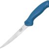 Camillus AquaTuff Curved Boning Knife - Blue Rubber