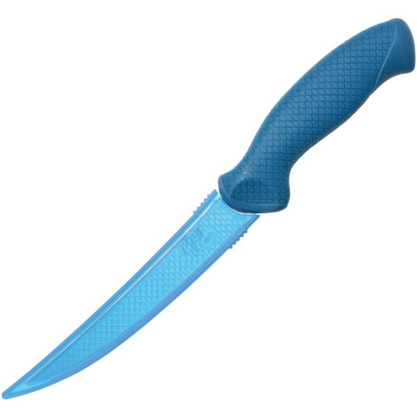 Camillus AquaTuff Curved Boning Knife - Blue Rubber