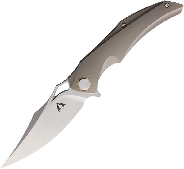 CMB Made Knives Prowler Framelock Gray 3.75" Folding Knife