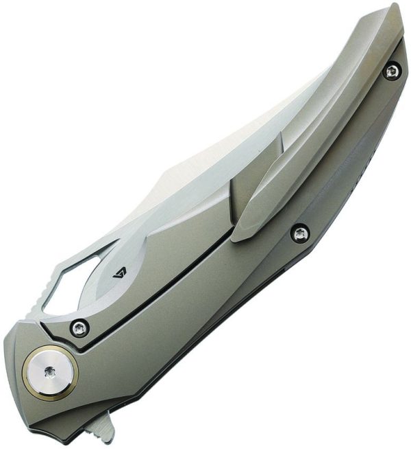 CMB Made Knives Prowler Framelock Gray 3.75" Folding Knife