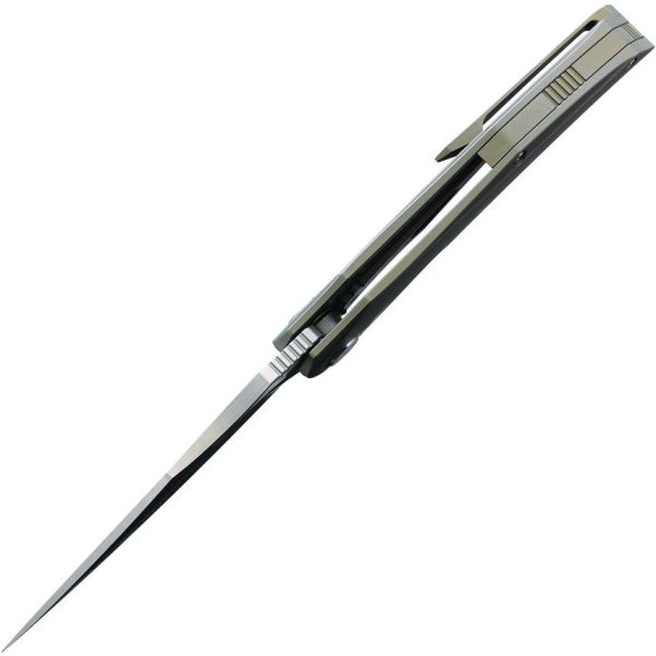 CMB Made Knives Prowler Framelock Gray 3.75" Folding Knife