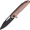 CMB Made Lurker Linerlock Brown Micarta D2