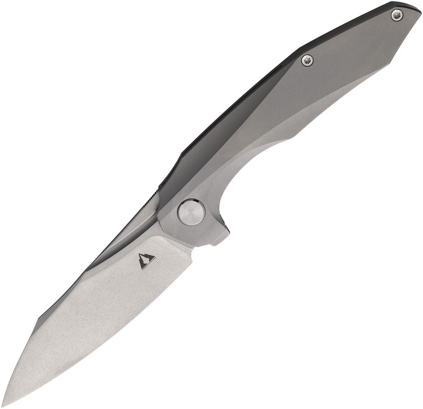 CMB11S.jpg CMB Made Knives Dagon Framelock Folding Knife 3.5" Bohler M390 Gray Titanium