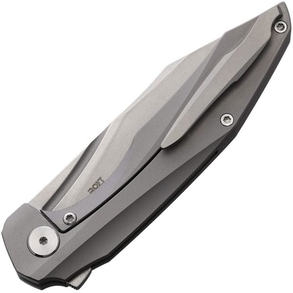 CMB Made Knives Dagon Framelock Gray Titanium