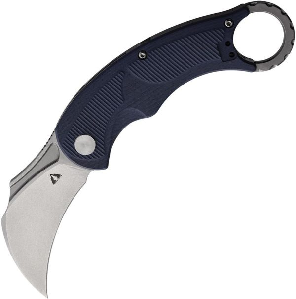 CMB Made Knives Falcon Linerlock Karambit Blue G10