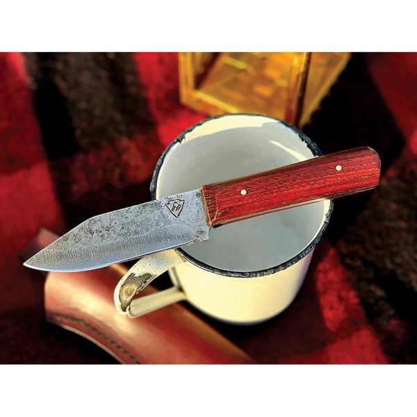 Campcraft Outdoors Camp Knife - 1095HC Full Tang Pecan Wood