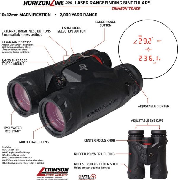 Crimson Trace Horizonline 2K Binocular Rangefinder