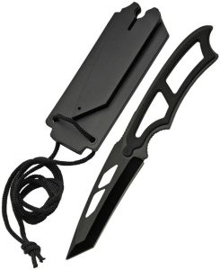 CN11430BK.jpg Rite Edge Neck Knife - Black ABS Handle Tanto