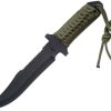 Rite Edge Military Hunter Bowie - Black 7 inches