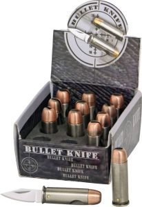 CN210850.jpg Bullet Knife Display 12pc Stainless Steel Folding Pocket Knife Set