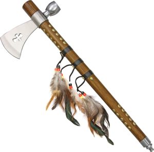 CN210956.jpg Rite Edge Feather Tomahawk Peace Pipe Stainless