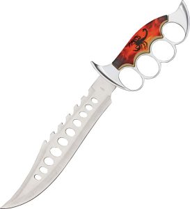 CN210998.jpg China Made Flame Scorpion Bowie - Sawback Stainless Blade