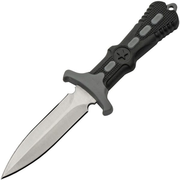China Made Gray Star Neck Knife - 3.5 Inch Satin Blade