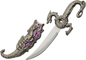 CN211155PU.jpg Rite Edge Purple Dragon Dagger - Metal Alloy Handle Satin Blade