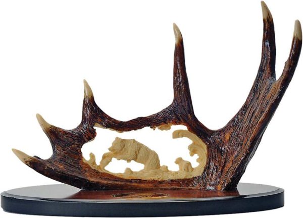 CN211165BE_add_02.jpg Bowie Knife Fixed Blade Stainless 9.25" Stag Handle Display Stand