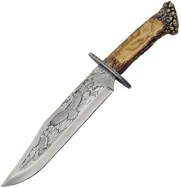 CN211165EG_add_01.jpg Bowie Knife Fixed Blade Stainless 9.25" Eagle Display Stand