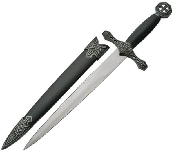 China Made Celtic Dagger - Stainless Blade Antique Silver