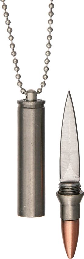 China Made 30-06 Bullet Neck Knife - Hidden Dagger Blade