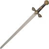 Knights Templar Sword 22" Stainless Blade Gold Handle Fixed