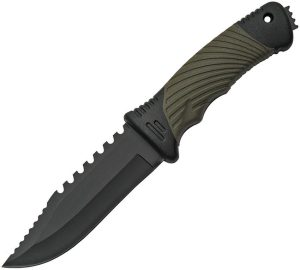 China Made Saw Back Knife - 4.25in Black Stainless
