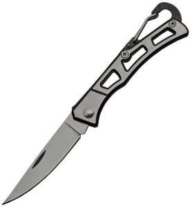 China Made Carabiner Folder - 2.25in Satin Blade