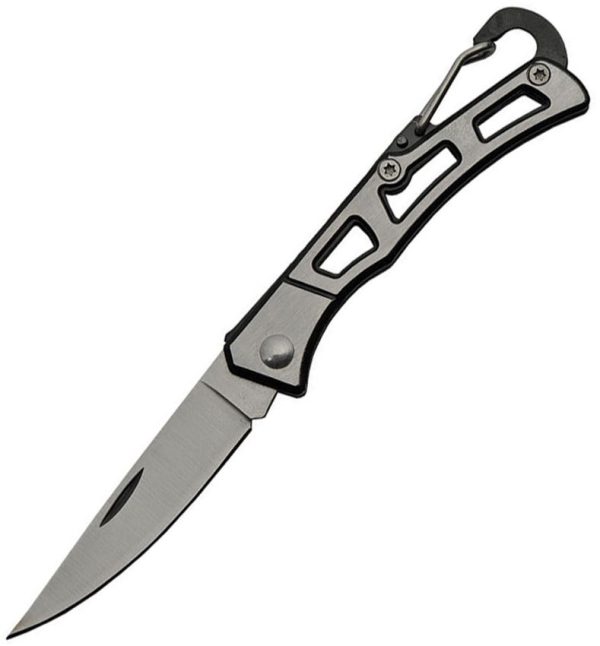 China Made Carabiner Folder - 2.25in Satin Blade
