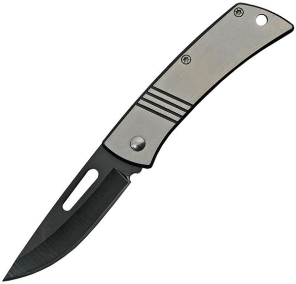 China Made Engravable Folder - 2.5in Black Blade