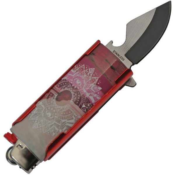 12pc Lighter Knife Display Folding Stainless Steel Bottle Opener