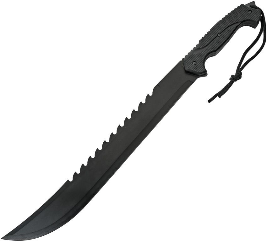 Rite Edge Cyber Outdoor Machete 18" Sawback Black Stainless