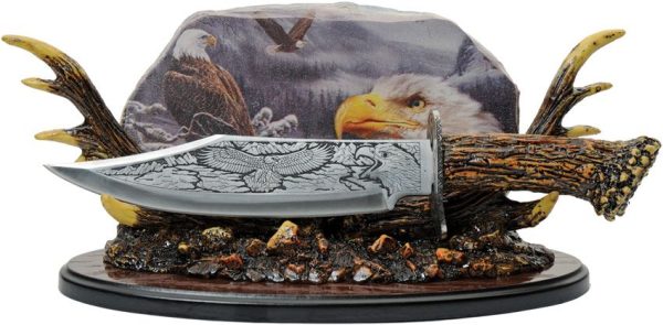 CN211529EG.jpg Eagle Bowie Fixed Blade Knife 7.25" Stainless Steel Resin Handle