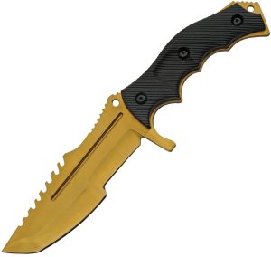 Rite Edge Hunter Gold Fixed Blade - TiNi Coated